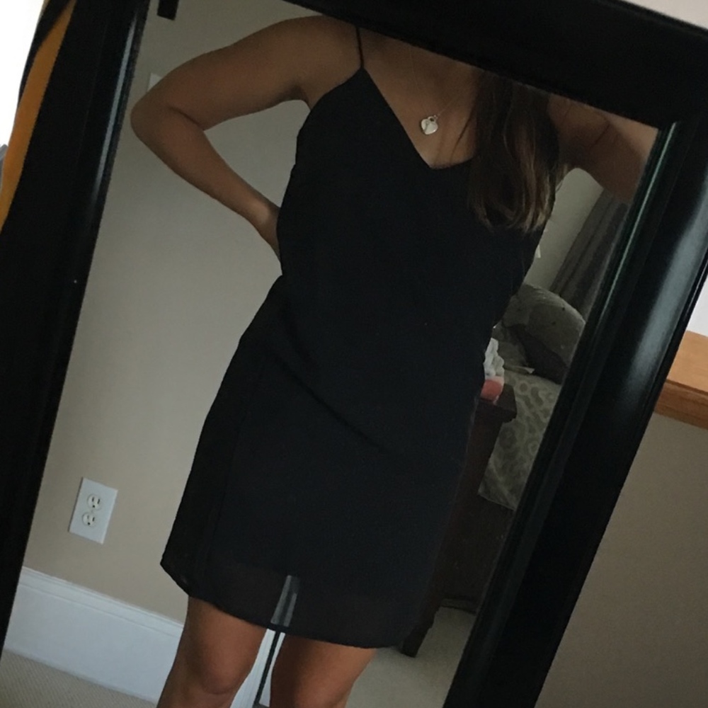 H&M Black Strappy Mini Dress
